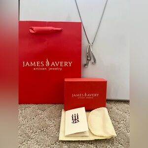 Retired Authentic James Avery Silver Swirl Pendant Necklace - NIB